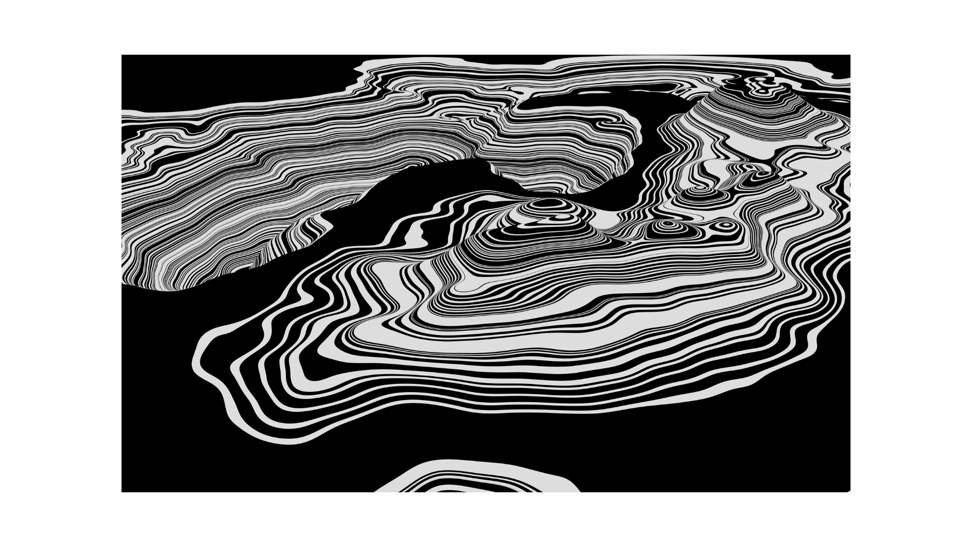 Contour profile graphic used as a water data visualization